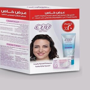 ايفا عرض غسول للوجه بروتينات اللبن +كريم 7*1